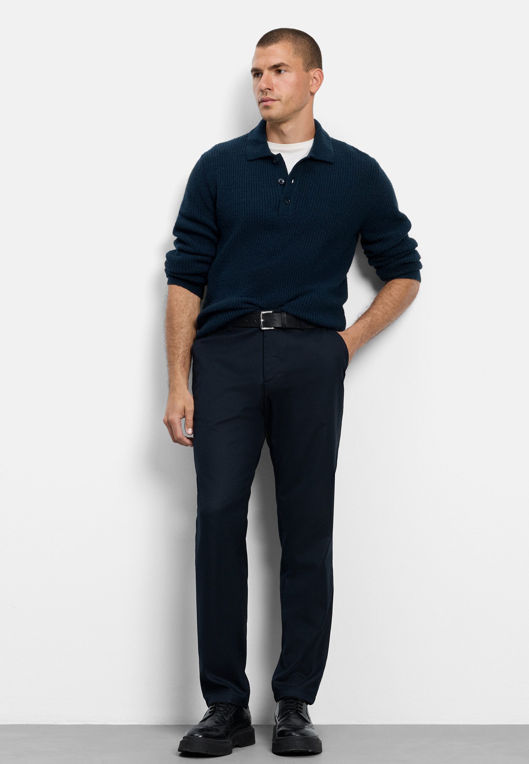 OLYMP Langarm-Poloshirt OLYMP Casual Strick, Polo langarm