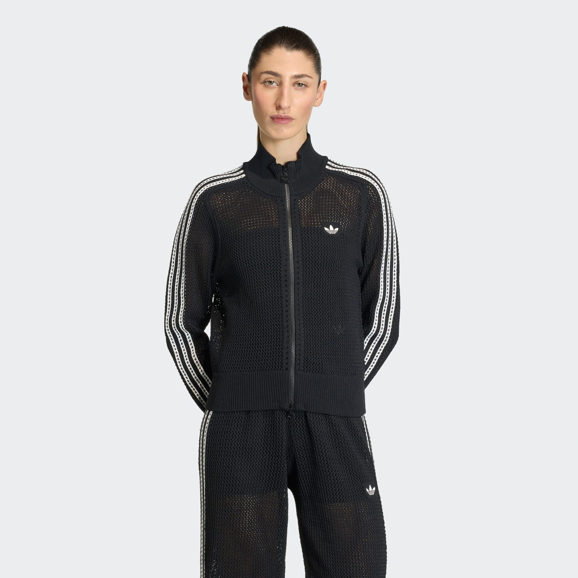 adidas Originals Trainingstop KNITTED CROCHET FIREBIRD ORIGINALS JACKE (1-tlg)