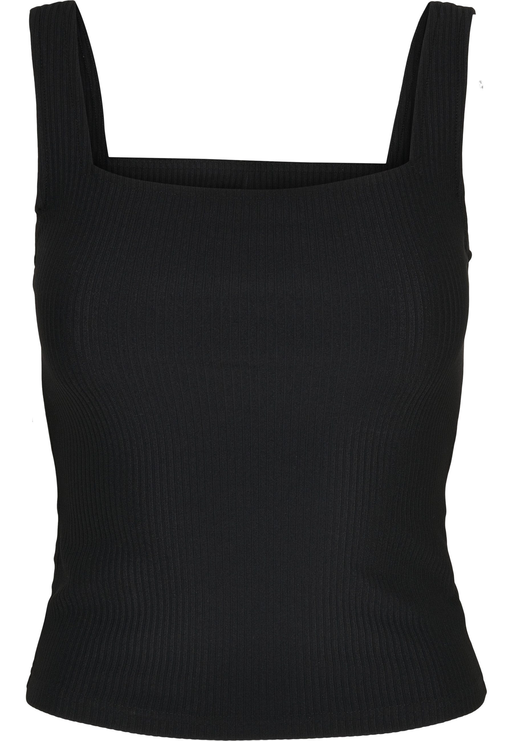 URBAN CLASSICS Urban Classics Damen Ladies Squard Neckline Rib Top (1-tlg)