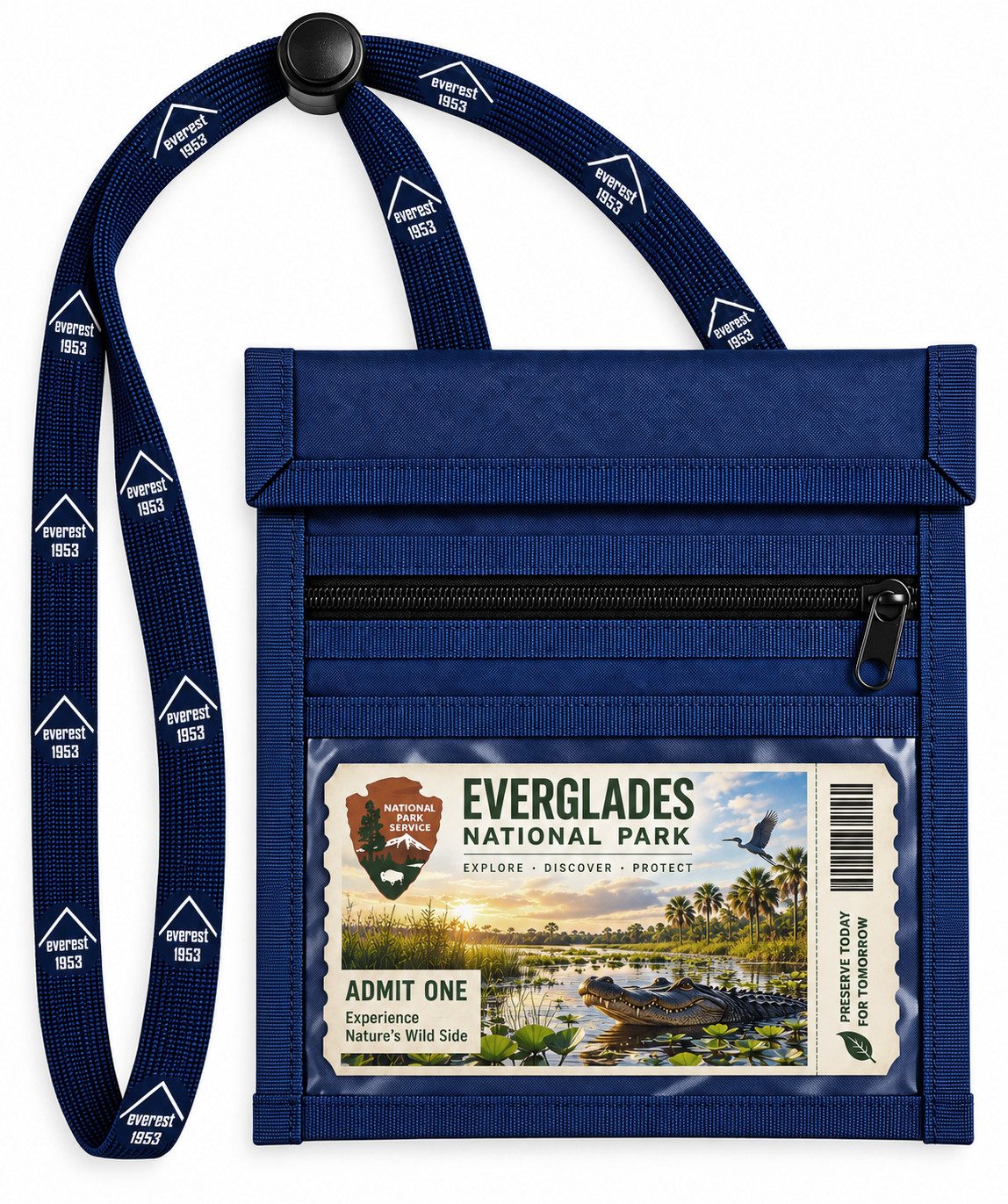 everest 1953 Brustbeutel Klettverschluss Sichtfenster Brusttasche Reisepassülle, Sichtfenster ist mit Klettverschluß auch verschließbar