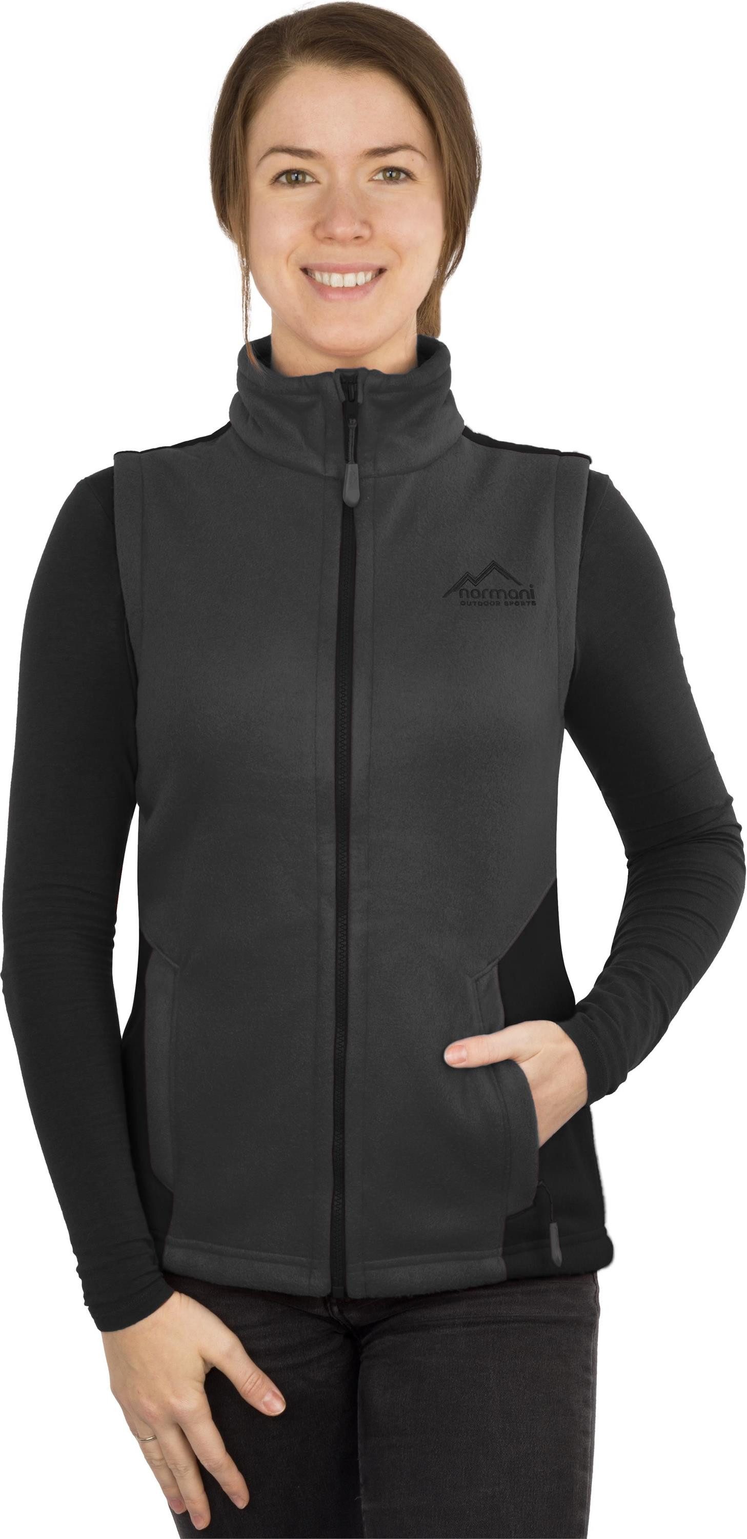 normani Fleeceweste Damen Fleeceweste Barrie Übergangsweste mit Reißverschlusstaschen - Ärmellose Jacke – Bild 3 von 5
