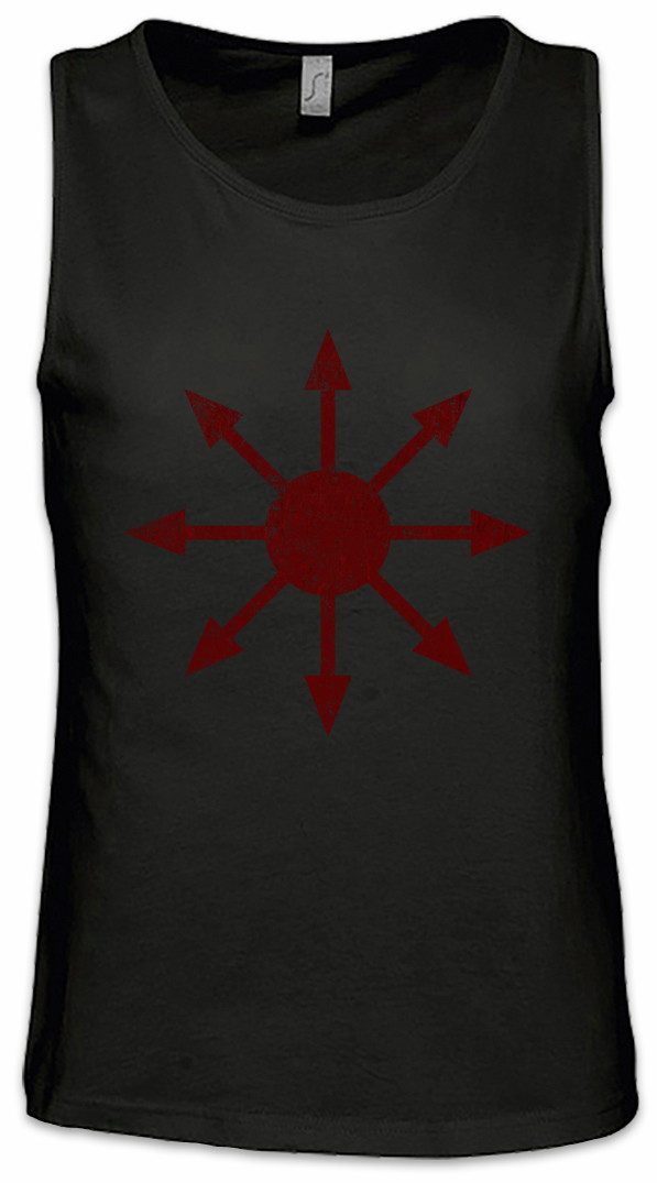 Tanktop Chaos Vintage Symbol I Ärmelloses T-Shirt Goth Metal Cyber Hardcore