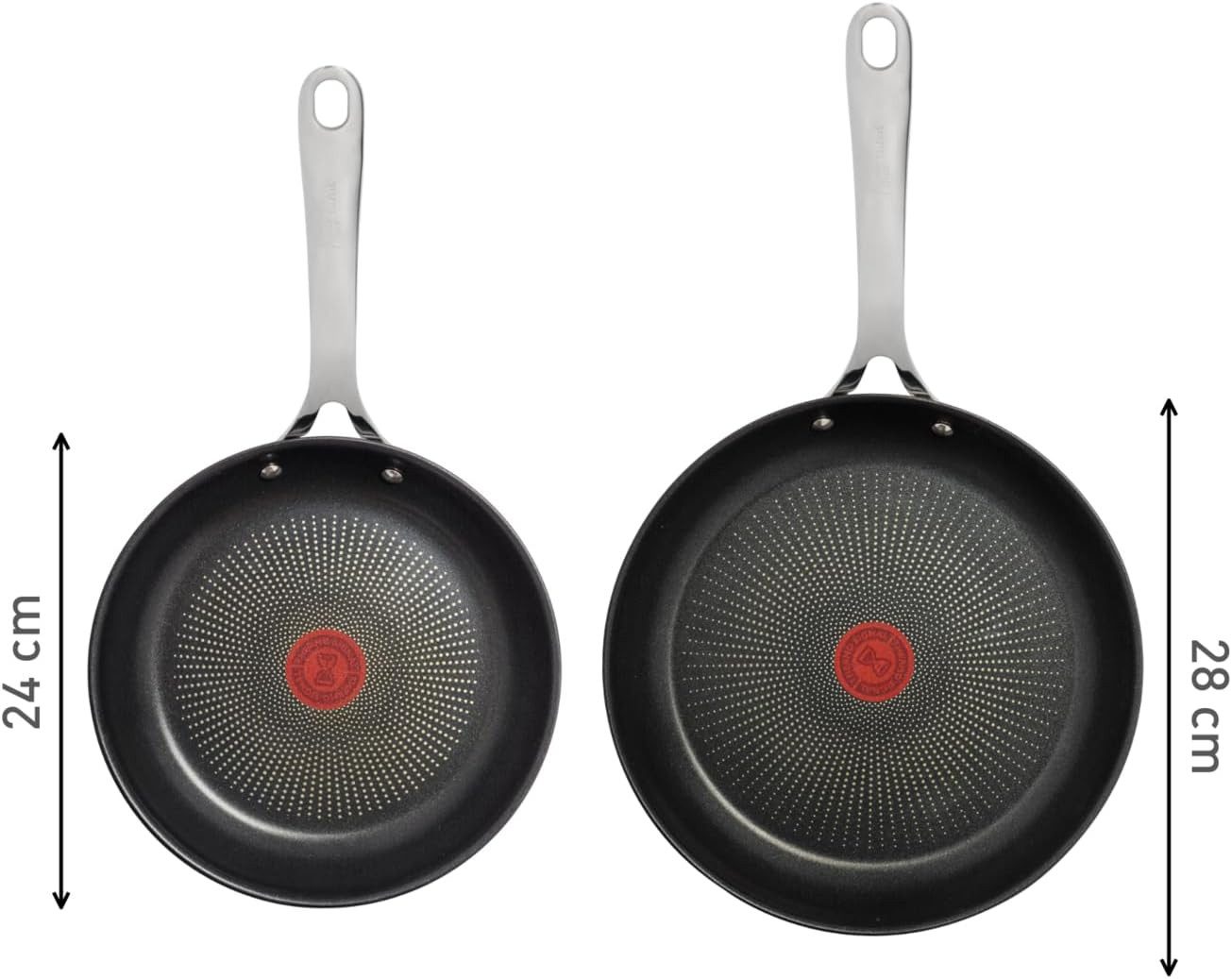 Tefal Pfannen-Set Jamie Oliver by Tefal Cook's Direct On Pfannen-Set 24/28 cm, (2-tlg)