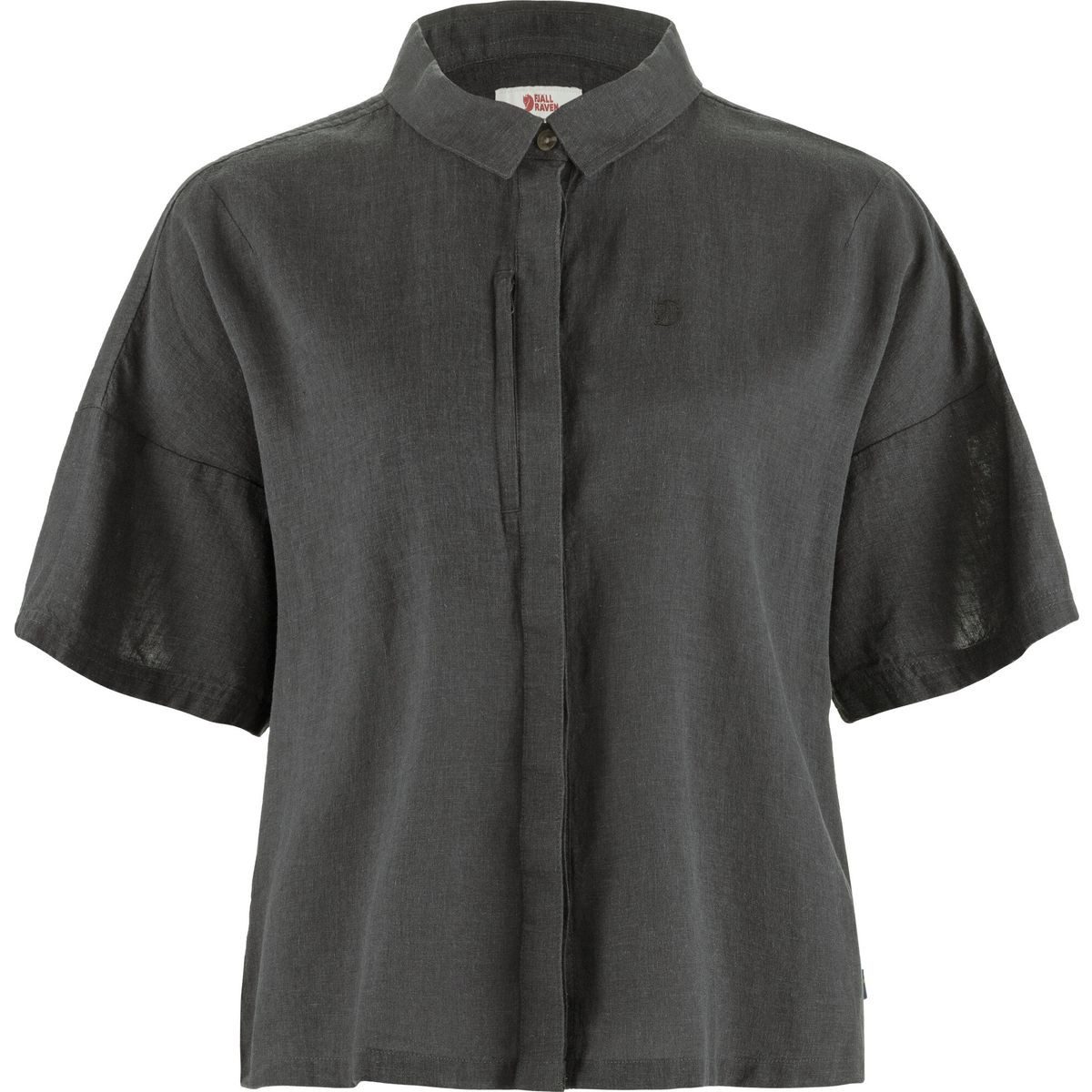 Fjällräven Kurzarmshirt övik Hemp Camp Shirt SS W Leichtes Damenhemd aus Hanf-Lyocell-Mischung mit kastigem Schnitt und