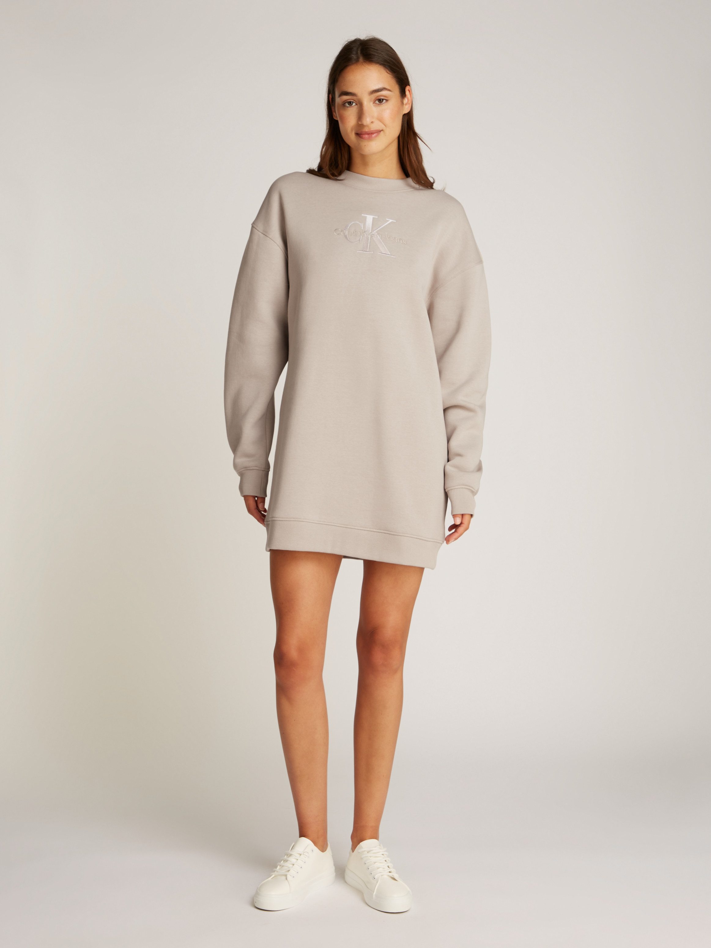 Sweatkleid EMBROIDERED MONOLOGO CREW DRESS