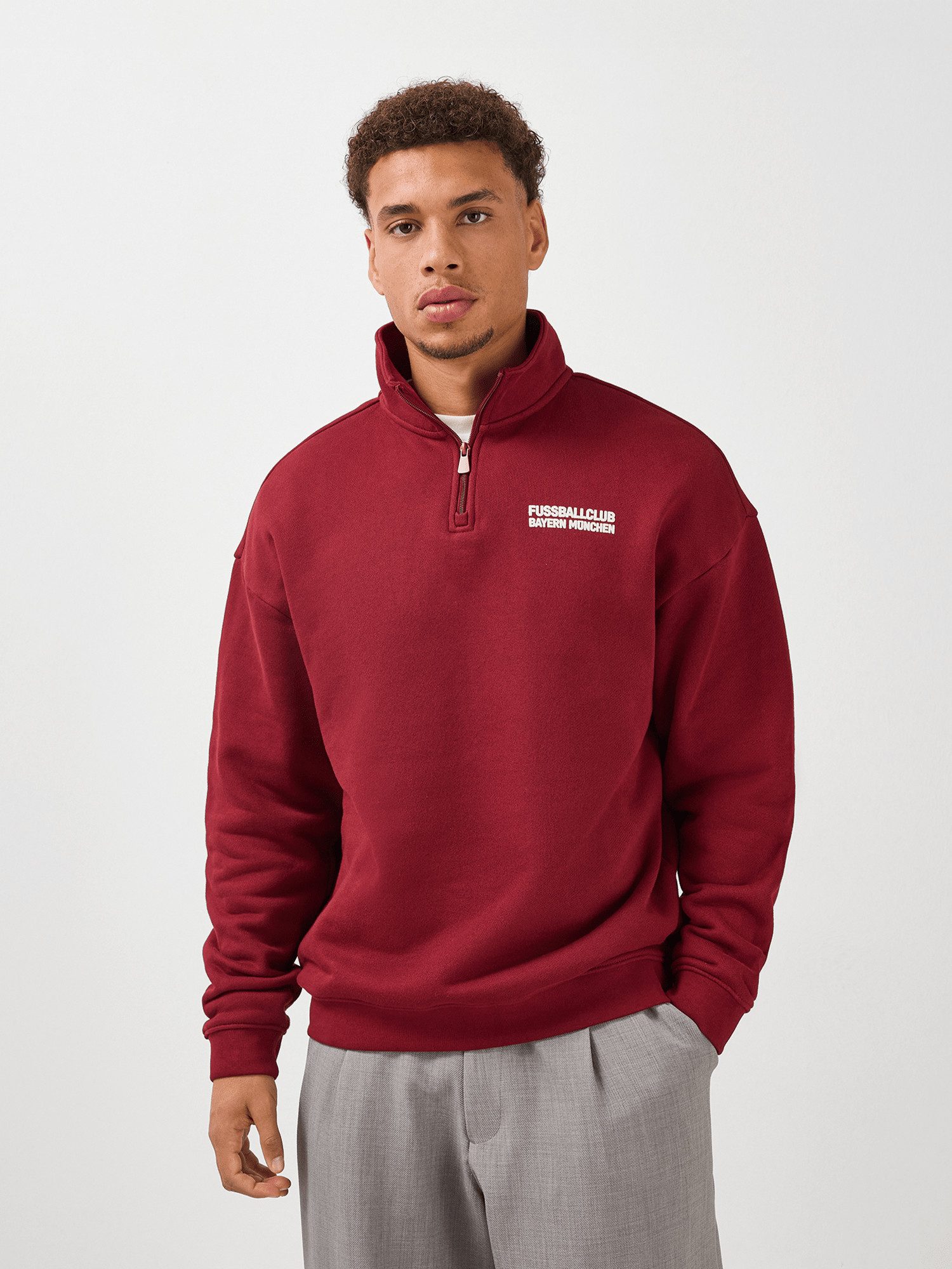 FC Bayern München Polokragenpullover FC Bayern München I Half-Zip Pullover Premium Essentials I Herren