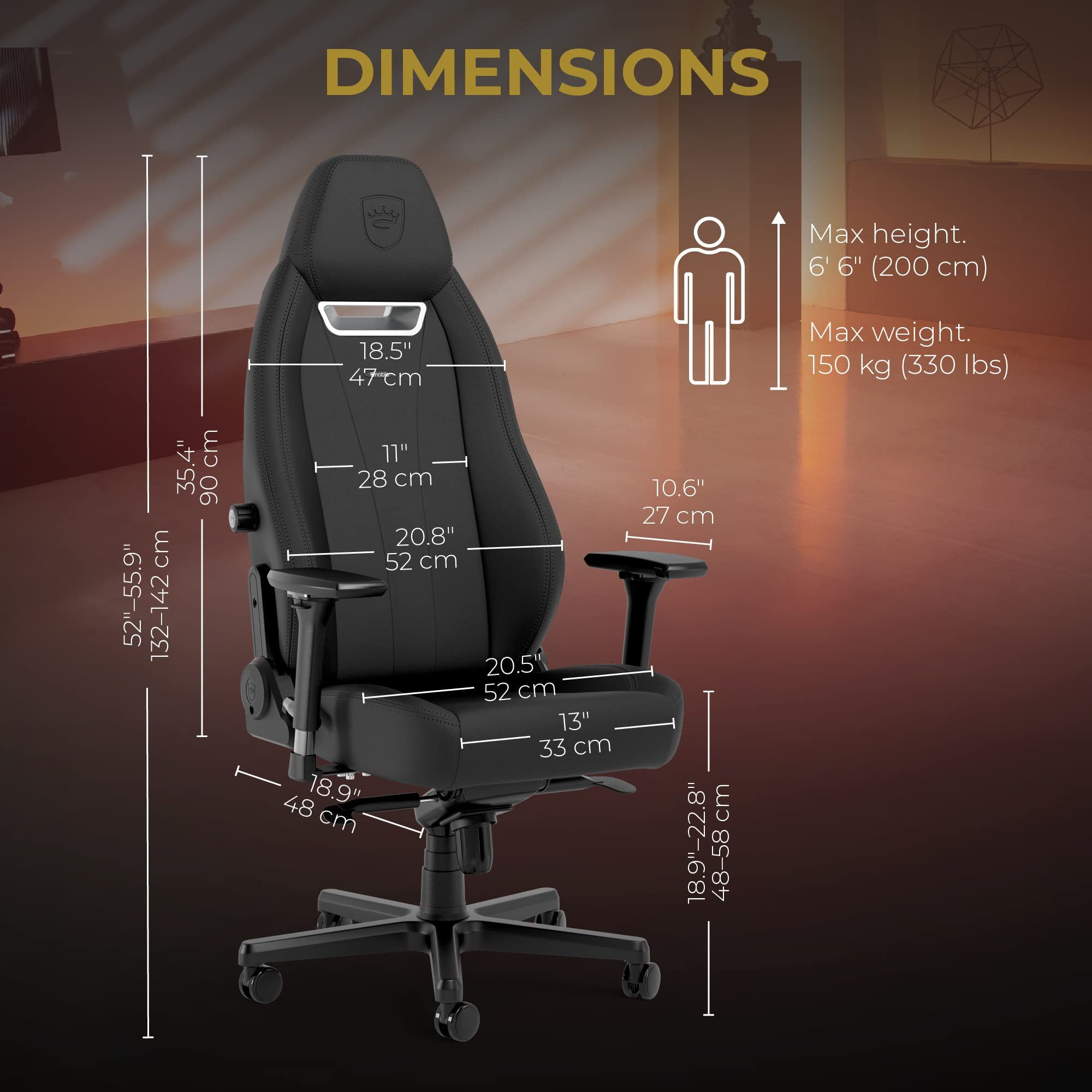 Noblechairs Gaming-Stuhl noblechairs LEGEND Gaming Stuhl - Black Edition
