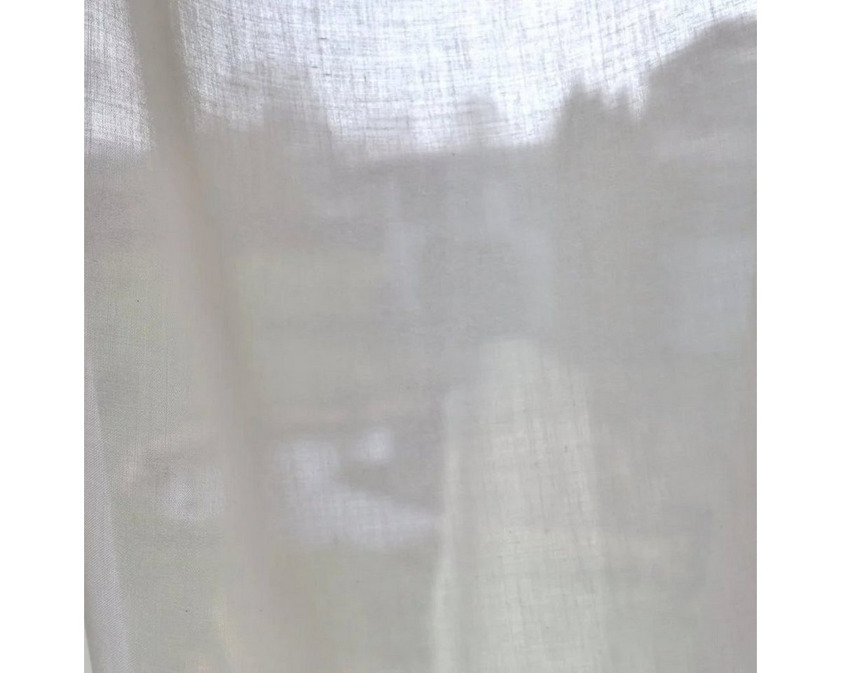 Thumbnail - Stofferia Stoff Gardinenstoff Voile Halbtransparent Lucent Ecru, Breite 280 cm, Meterware