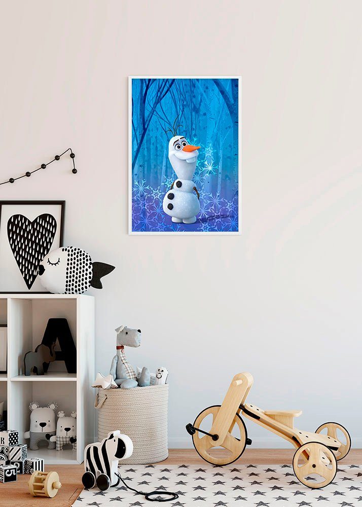 Komar Bild Frozen Olaf Crystal, Disney (1 St), Wandbild zur Dekoration im Kinderzimmer - ohne Rahmen