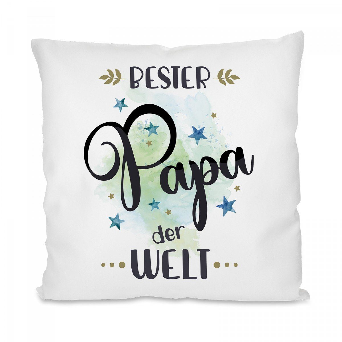 Herzbotschaft Декоративні подушки Подушки mit einseitigem Motiv Bester Papa der Welt, Подушкиhülle mit Füllung