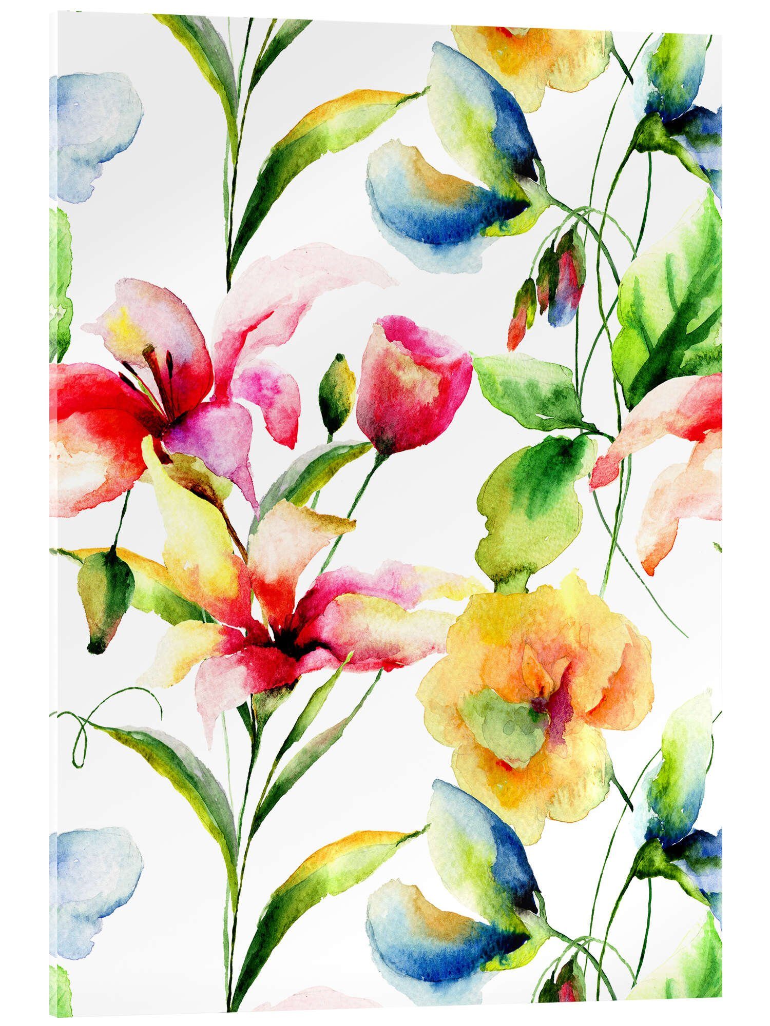 Posterlounge Acrylglasbild Editors Choice, Wildblumen, Wohnzimmer Grafikdesign