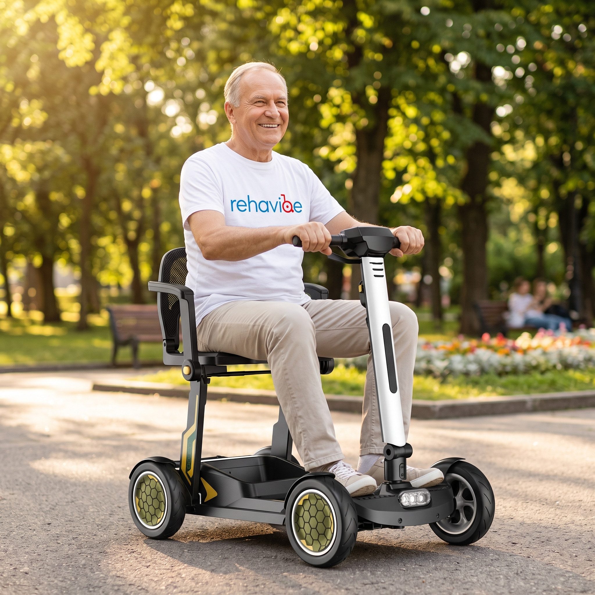 Antar Elektrorollstuhl Elektromobil Faltbares mit herausnehmbarem Akku, nur 18,6 kg