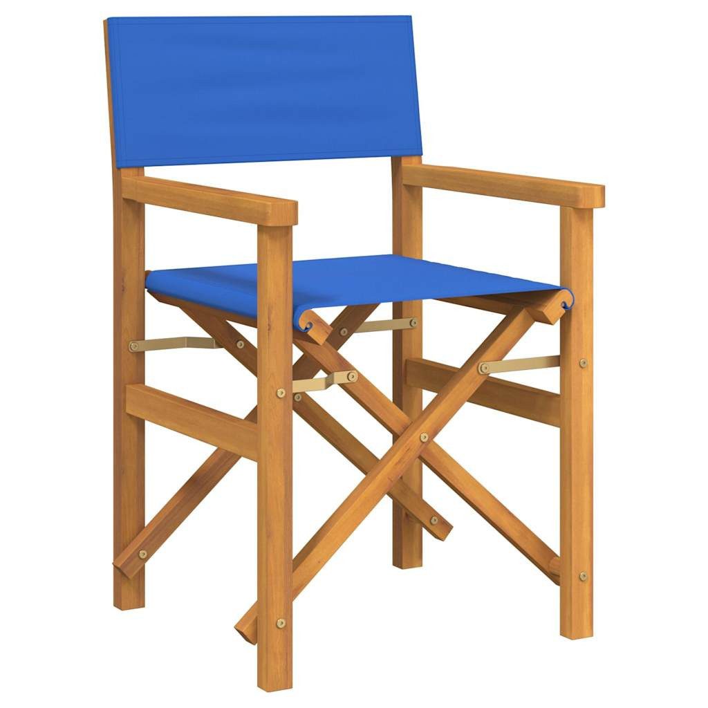Gartenstuhl Regiestuhl Klappbar Blau Massivholz Teak Garten Sessel Gartenstuhl kla