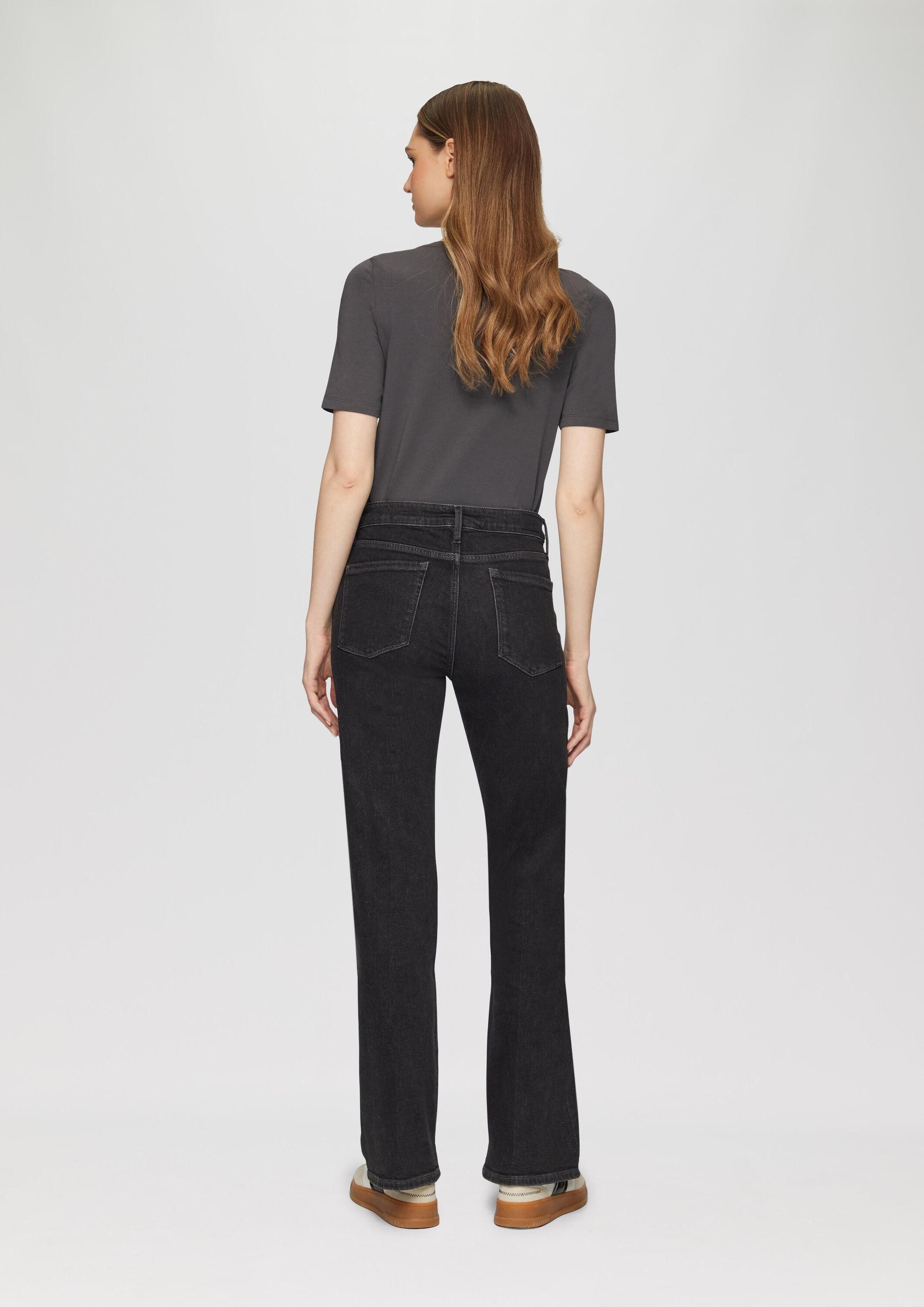 s.Oliver Bootcut-Jeans Jeans-Hose Jeans Flared / Slim Fit / Mid Rise / Flared Leg / mit Nieten