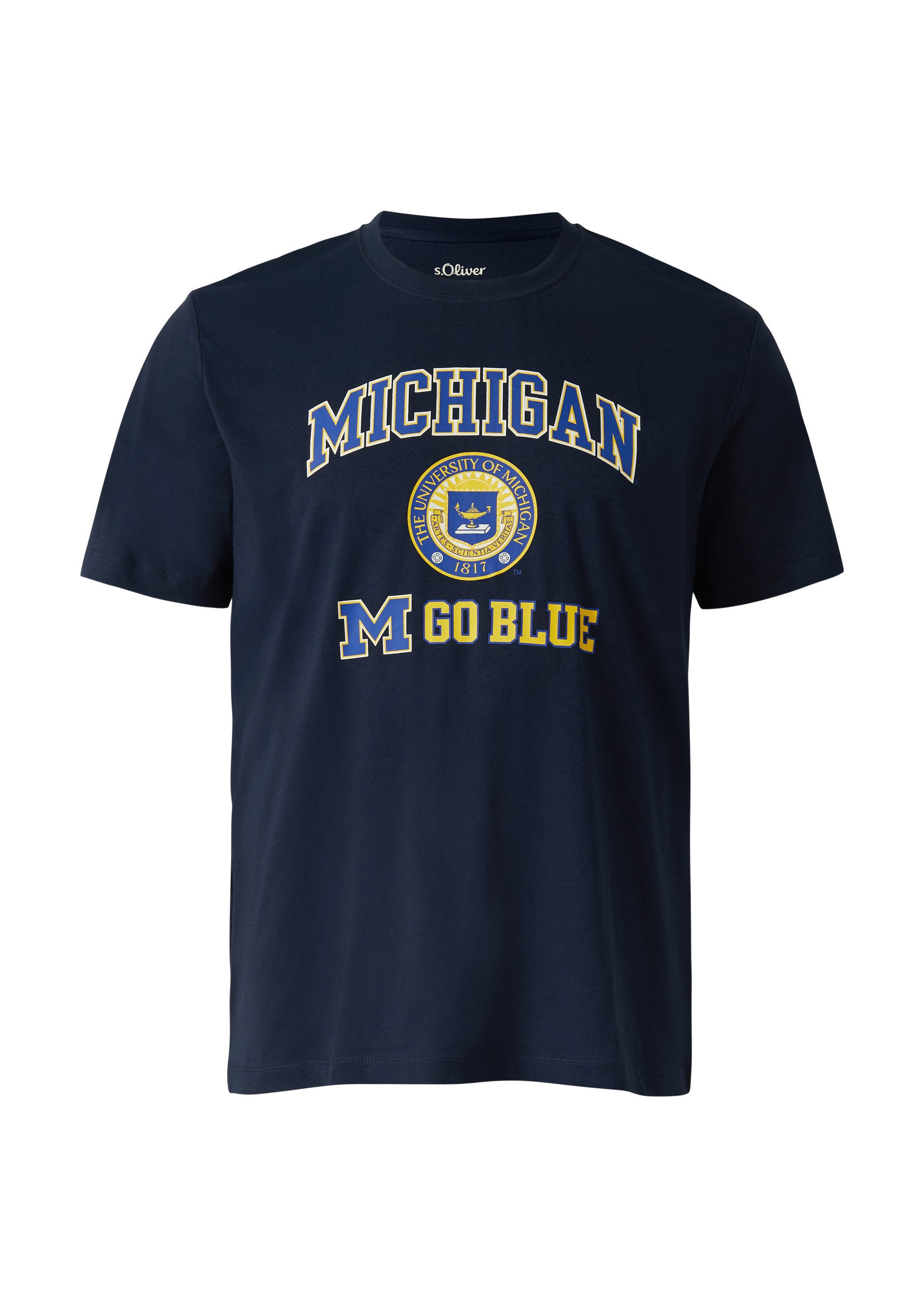 s.Oliver Kurzarmshirt T-Shirt T-Shirt mit College-Artwork günstig online kaufen