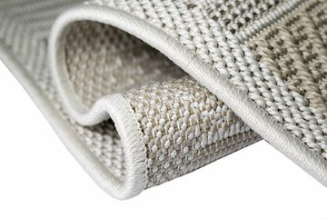 Outdoorteppich In- & Outdoor Teppich Sisal Optik Rautenmuster – beigefarben, TeppichHome24, rechteckig, Höhe: 5 mm