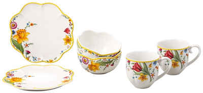 Villeroy & Boch Tafelservice Awakening Frühstücks-Set für 2, 6tlg., Porzellan