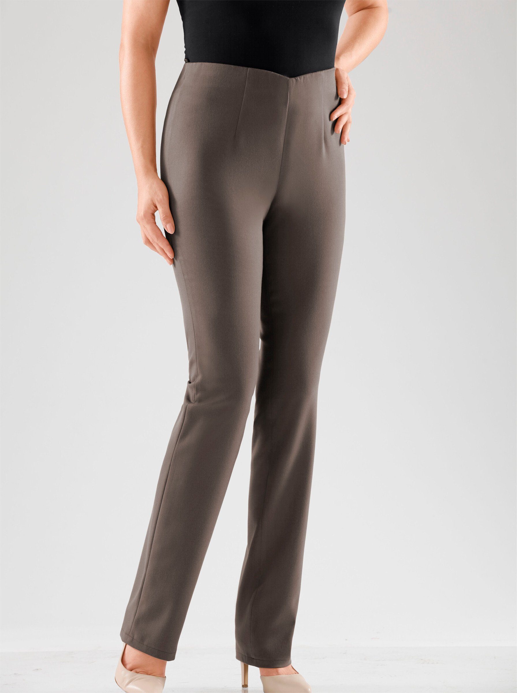 WITT WEIDEN Jerseyhose Innenbeinlänge ca. 74 cm taupe