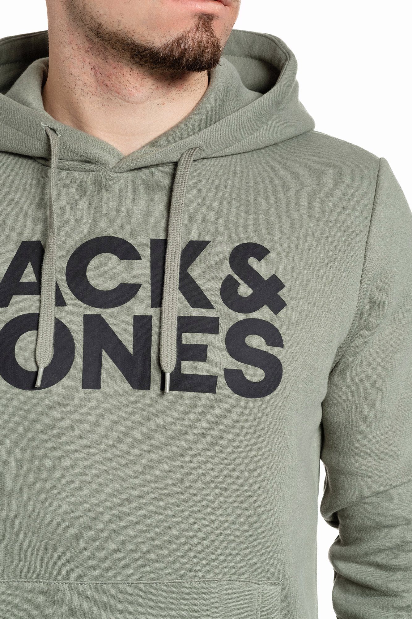 Jack & Jones Seaspray-Black mit Kapuzensweatshirt Kängurutasche
