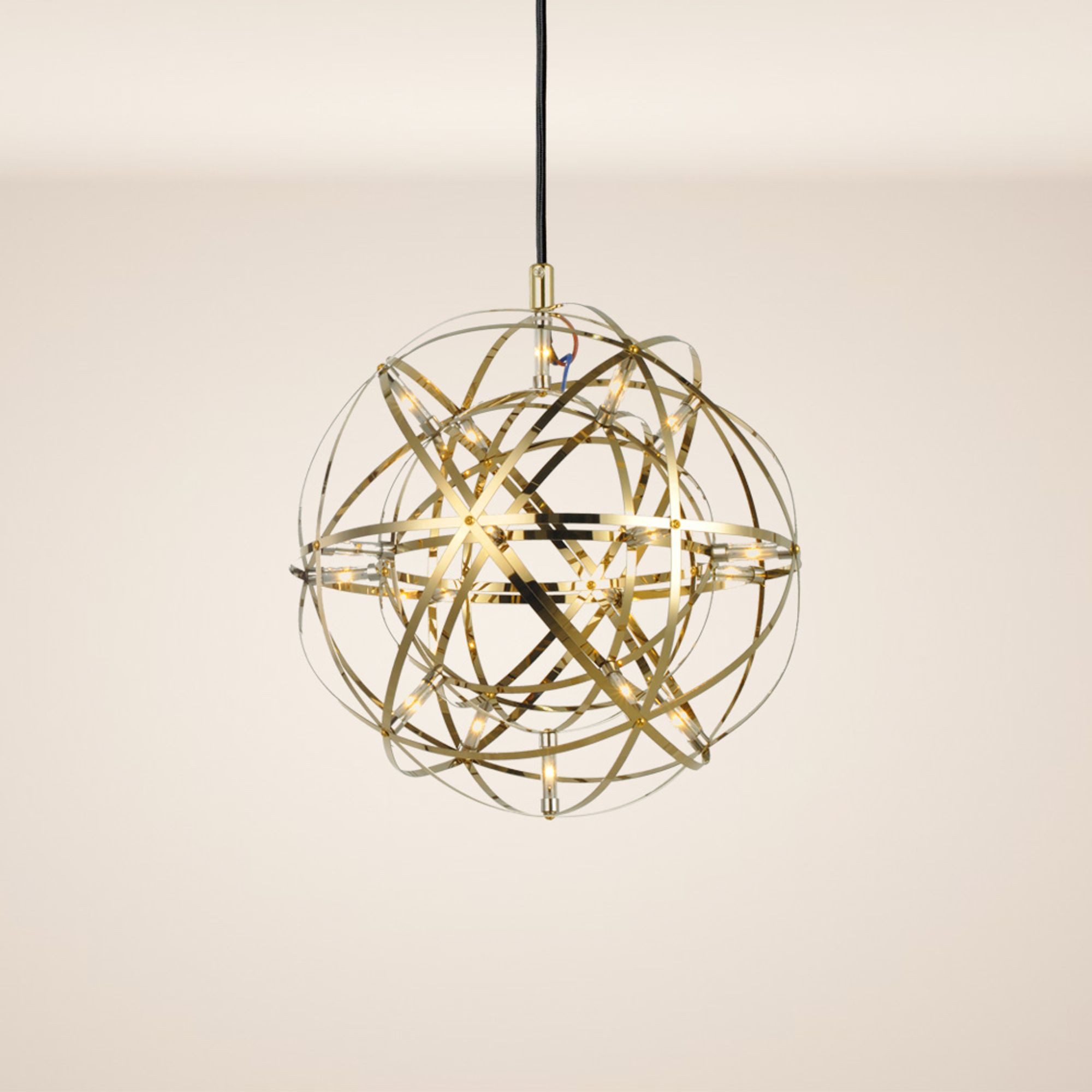 s.luce Pendelleuchte LED Hängeleuchte Atom Dimmbar Goldfarben, Warmweiß