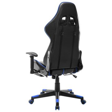 furnicato Gaming-Stuhl mit Fußstütze Schwarz und Blau Kunstleder (1 St)