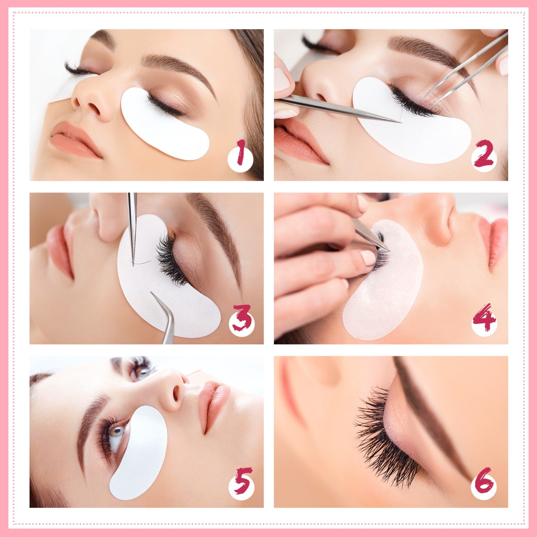 ALIVER Augenpads Wimpernverlängerung Augen Hydrogel Eyepads 100 Paar Box, 100-tlg., Augenpads für Wimpernverlängerung