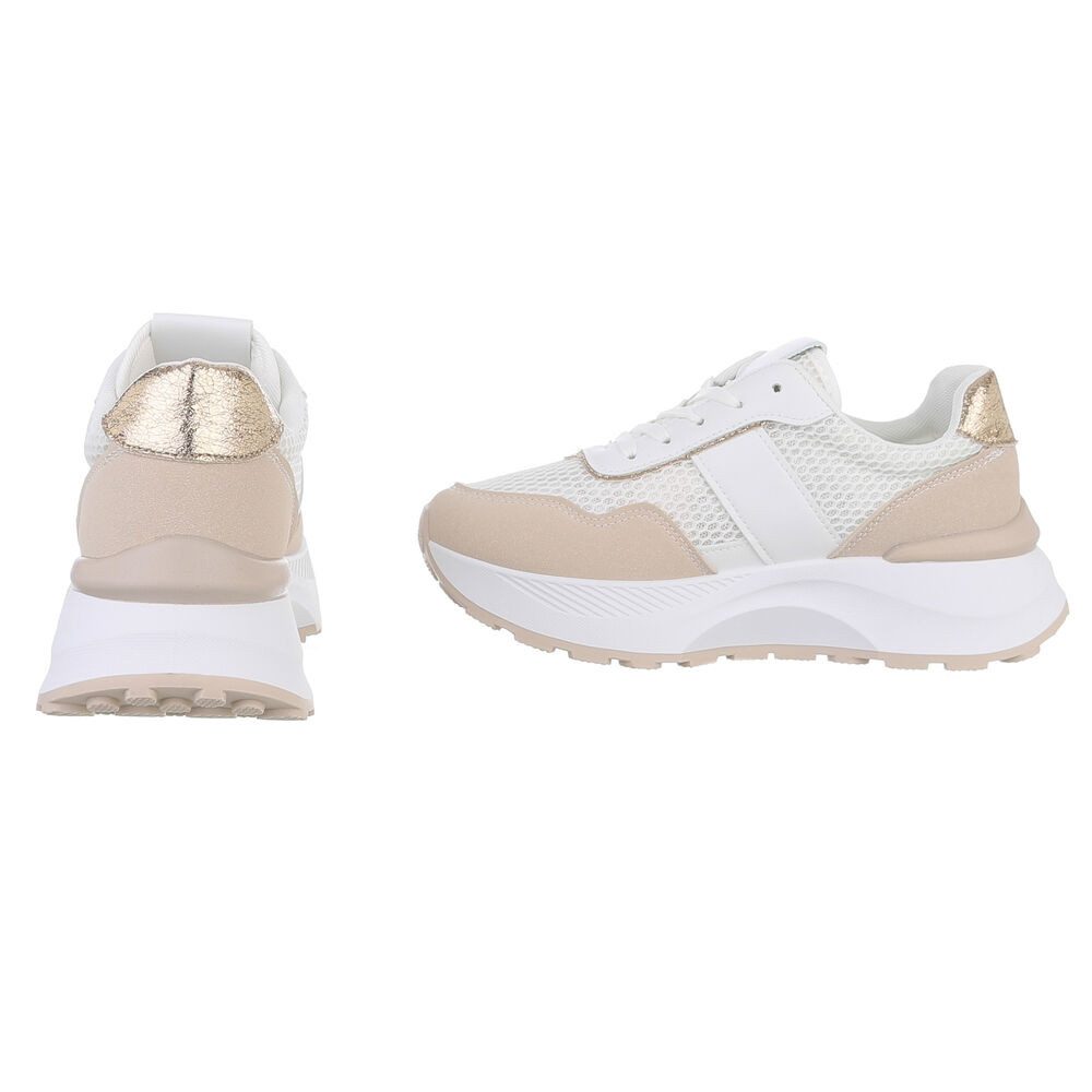 Ital-Design Damen Low-Top Freizeit Sneaker (88828569) Keilabsatz/Wedge Sneakers Low in Weiß – Bild 5 von 5