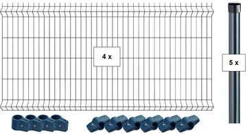 Tetzner & Jentzsch Einstabmattenzaun Stratton 2, (Set), 103 cm hoch, 4 Elemente für 9,3 Meter Zaun, mit 5 Pfosten