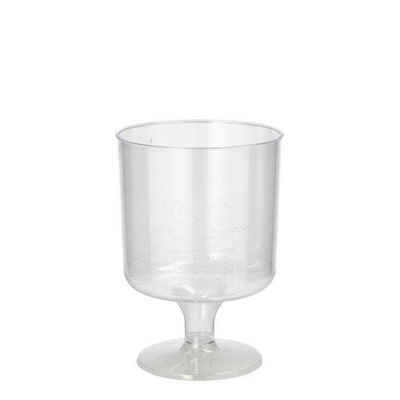 Starpak Becher 10 Stiel-Gläser für Rotwein, PS 0,2 l Ø 7,2cm 10cm glasklar einteilig