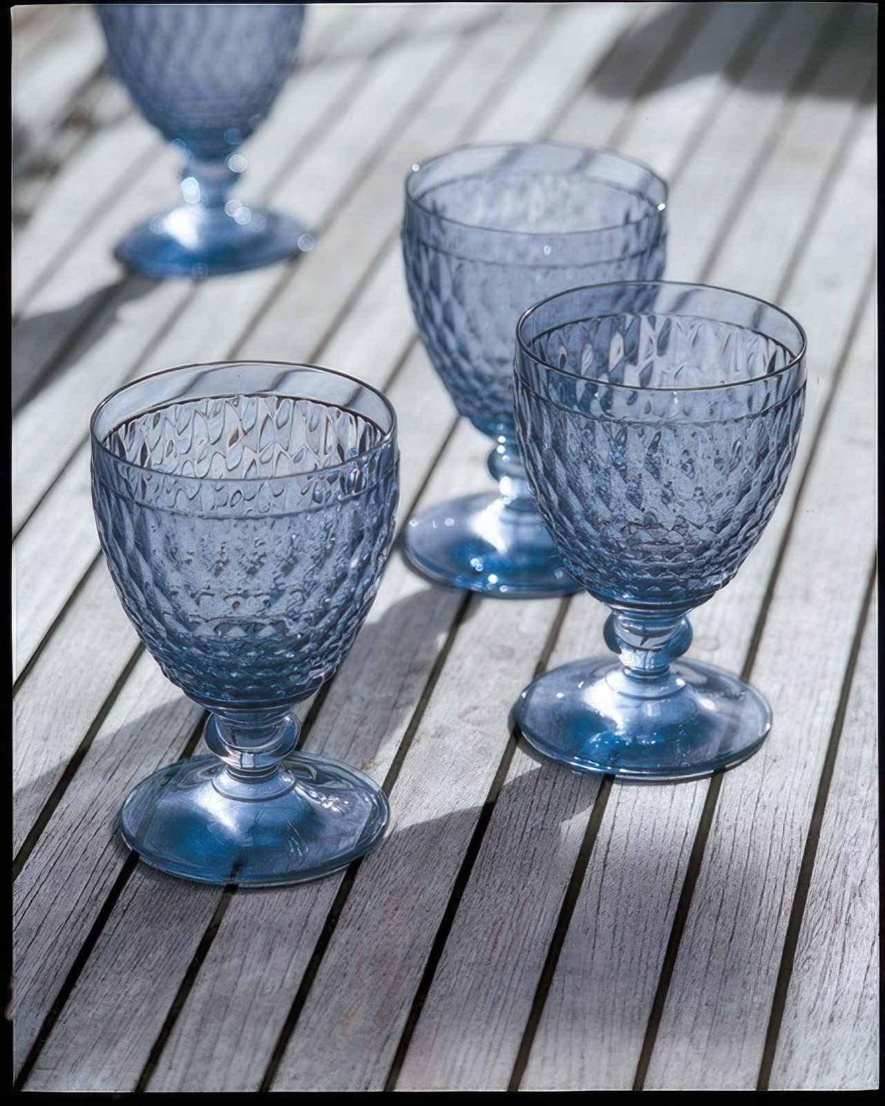 Villeroy & Boch Glas Boston Coloured, Kristallglas, Spülmaschinengeeignet, Blau, Boston, H: 14.4cm