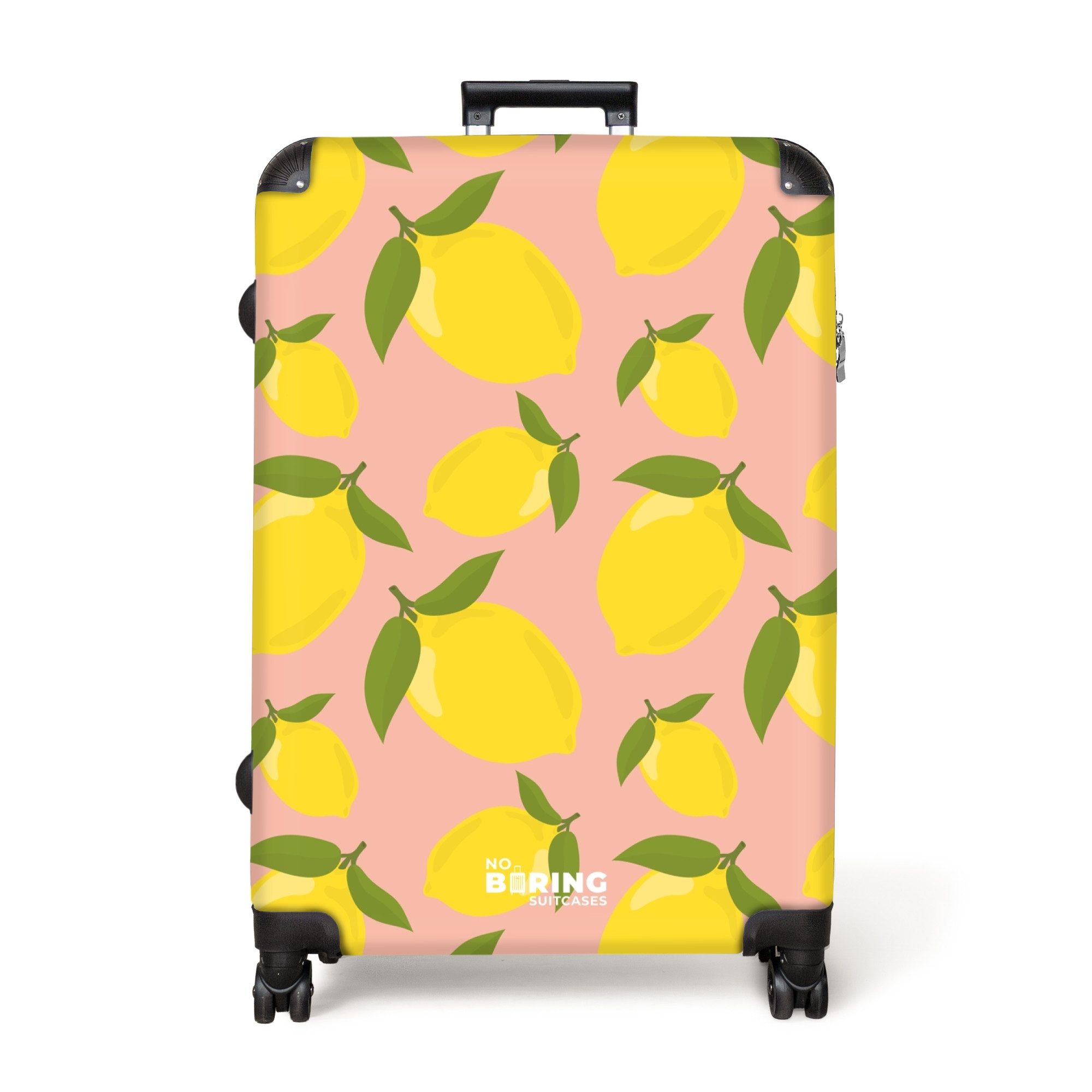 NoBoringSuitcases.com© Hartschalen-Trolley Pastellorange mit Zitronen 77 günstig online kaufen