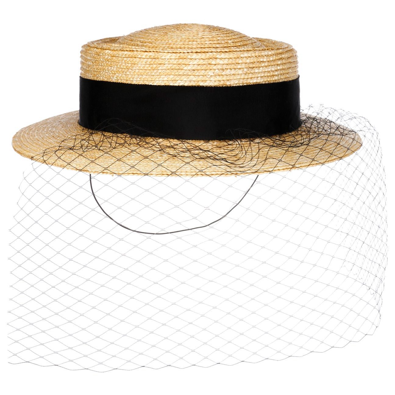 McBurn Strohhut (1-St) Anlasshut mit Ripsband, Made in Italy