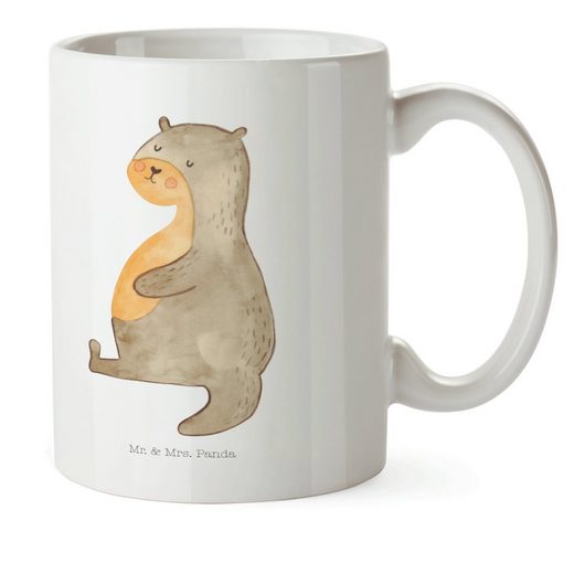 Mr. & Mrs. Panda Kinderbecher »Otter Bauch - Weiß - Kaffeetasse, voll