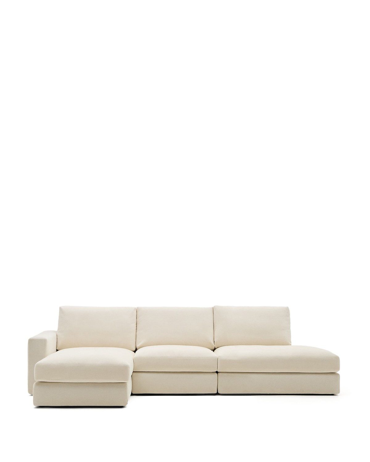 Natur24 Sofa Alea Modulares 5-Sitzer-Sofa 220 x 94 x 106 cm mit Chaiselongue links