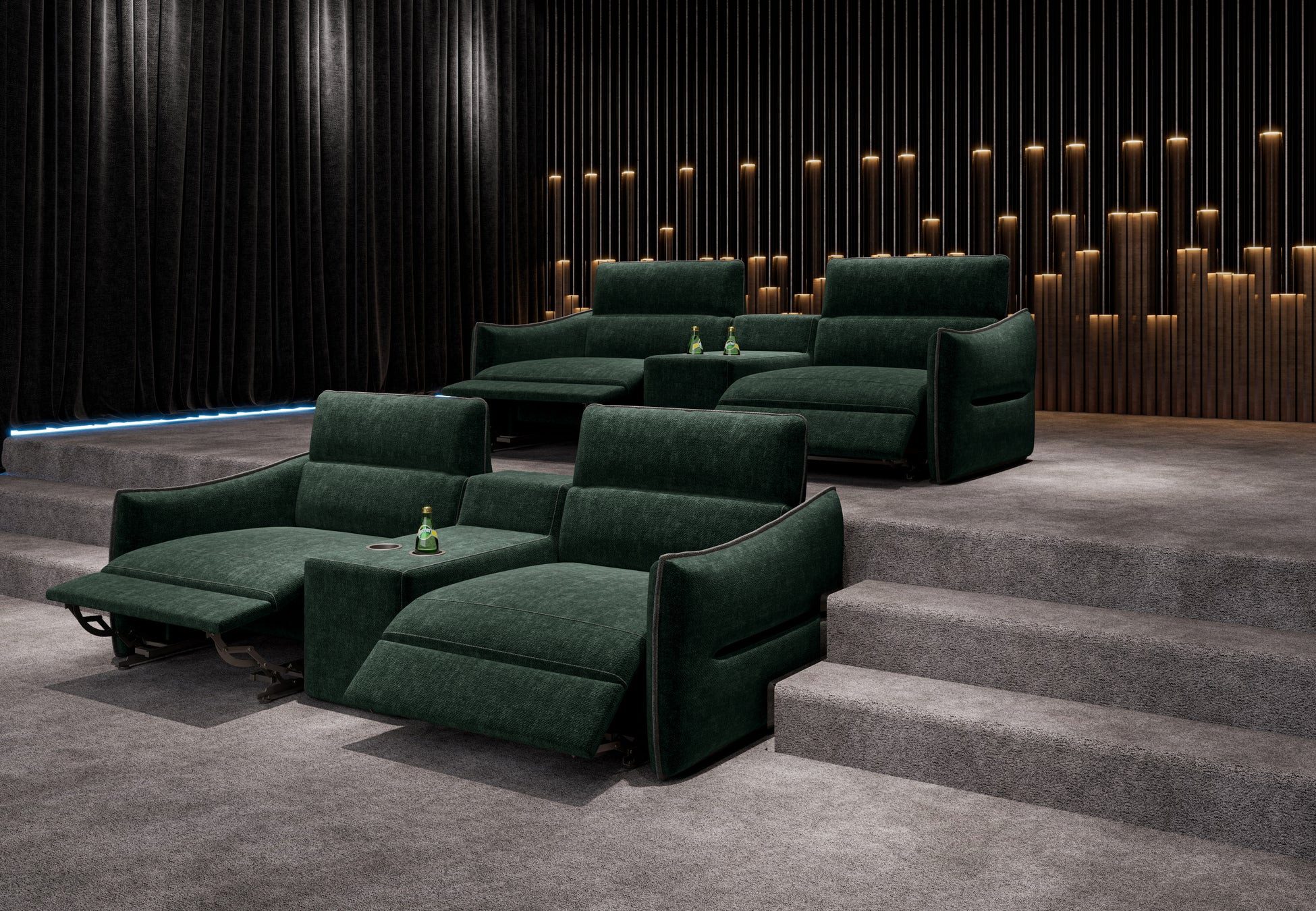 moebeloutlet.de Big-Sofa Prisma Kinosofa 2-Sitzer Verde, Kinosofa zum relaxen