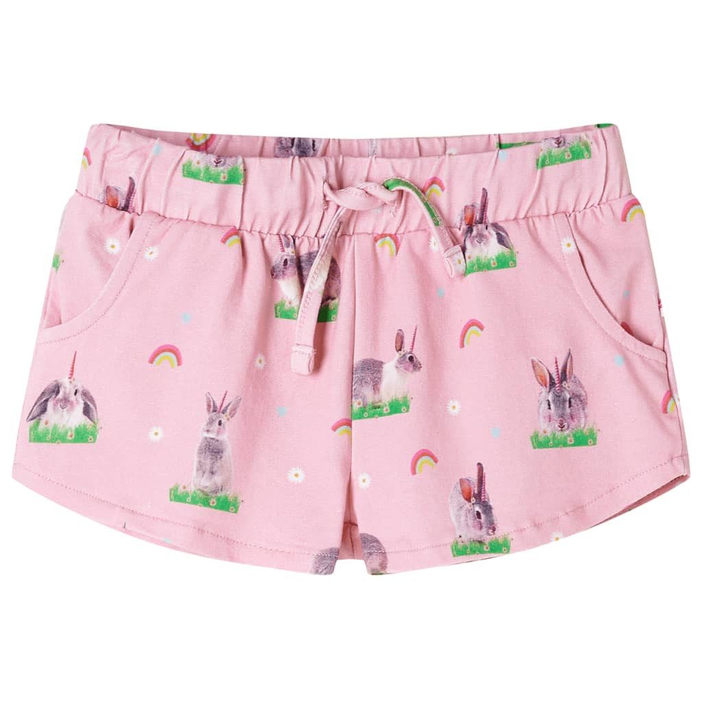 vidaXL Shorts Kindershorts mit Kordelzug Hellrosa 116