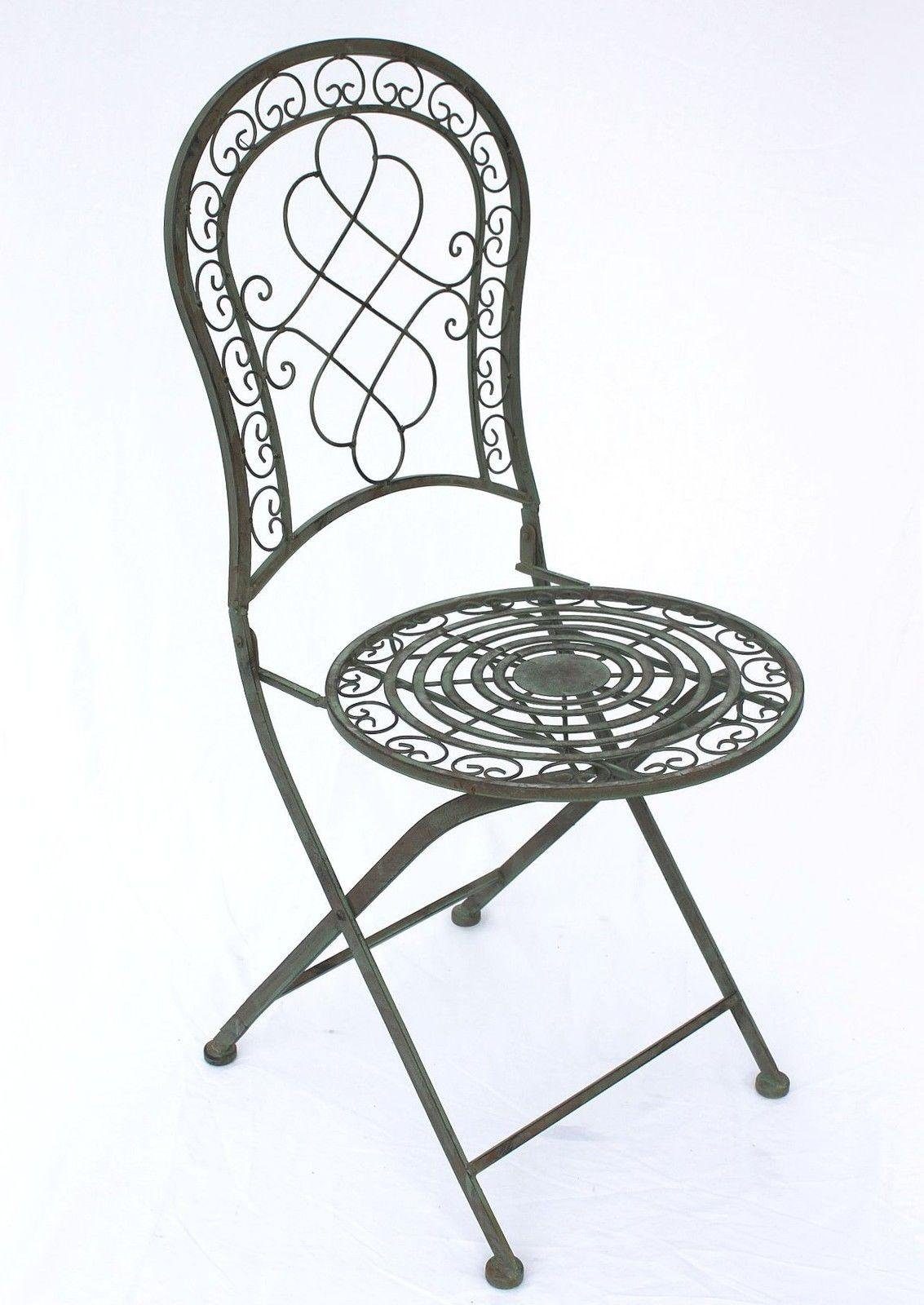 12185 Garten Malega Vintage Nostalgie Eisenstuhl Metallstuhl Stuhl Metall Gartenstuhl Antik Patina Eisen DanDiBo