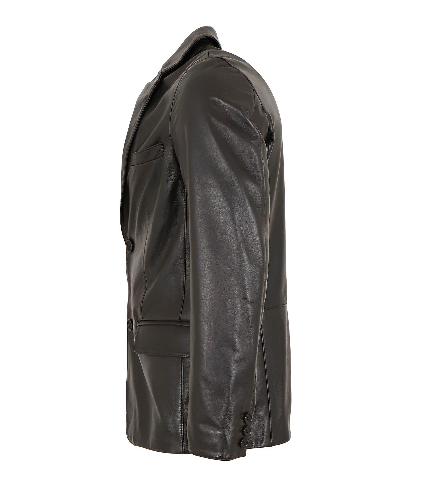 Maddox Lederjacke Claudio MADDOX - Herren Lederjacke Sakko Lammnappa dunkel günstig online kaufen