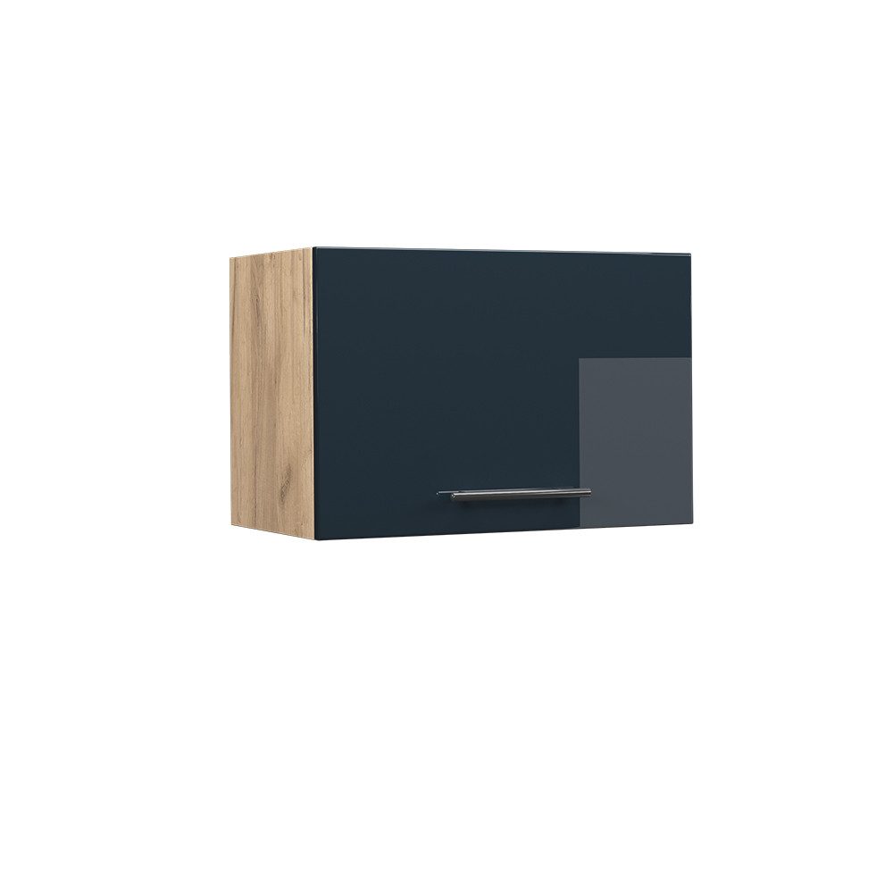Vicco Hängeschrank Fame-Line, Dunkelblau Hochglanz/Goldkraft Eiche, günstig online kaufen