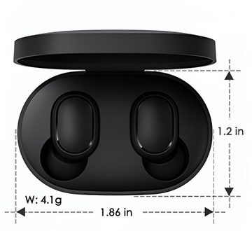 Xiaomi Redmi Buds Essential Headset In Ear Kopfhörer, HD Sound Qualität Bluetooth-Kopfhörer (Bluetooth, Geräuschunterdruckungs, Geräuschunterdruckungs, Google Assistant, Alexa, Siri, Google Assistant, Alexa, Siri, Bluetooth, Geräuschunterdruckungs, Schnellladefunktion, Bluetooth, Ladezeit 1,5 h, Akkulaufzeit ca 18 Stunden)