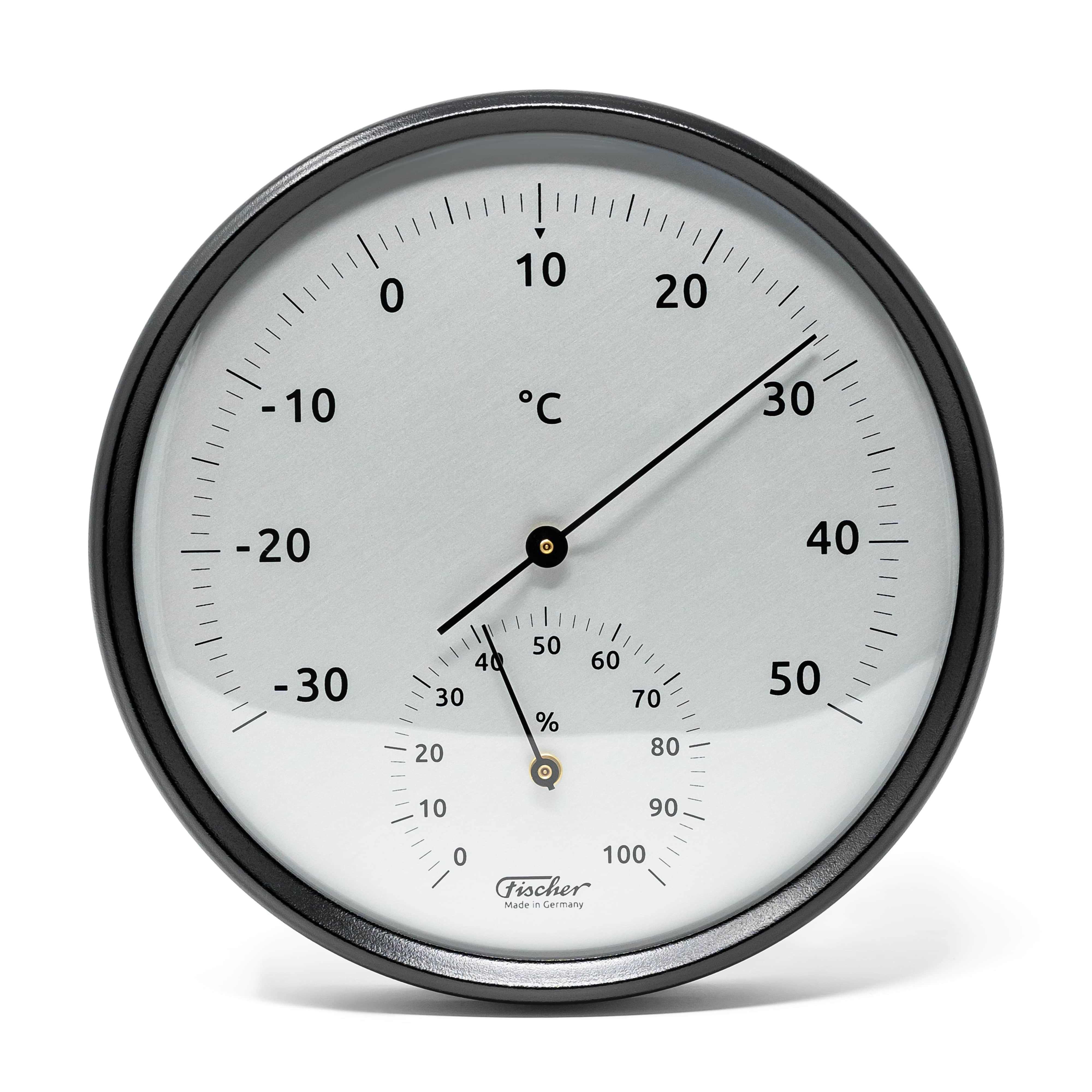 Fischer Klimamesser Fischer 186TH Thermo-Hygrometer160mm Edelstahl Made in Germany