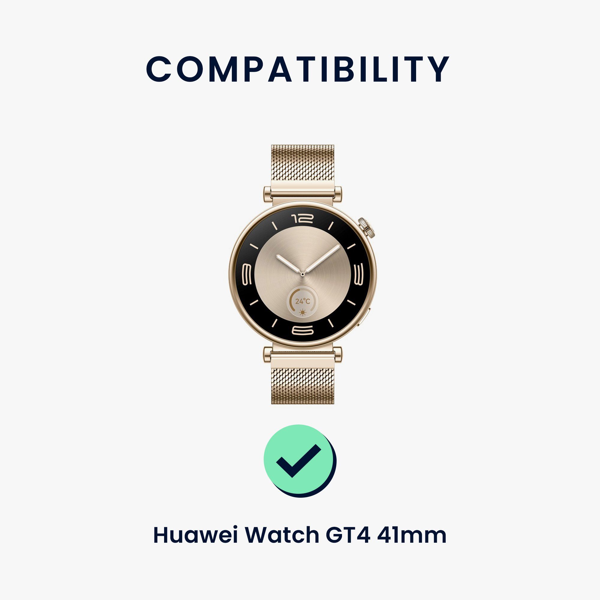 kwmobile 2x Uhrenarmband für Huawei Watch GT5 41mm / GT5 Pro 42mm / Watch GT4 Smartwatch, 2-tlg., Fitnesstracker Band Set aus TPU Silikon - Ersatzarmband Smartwatch