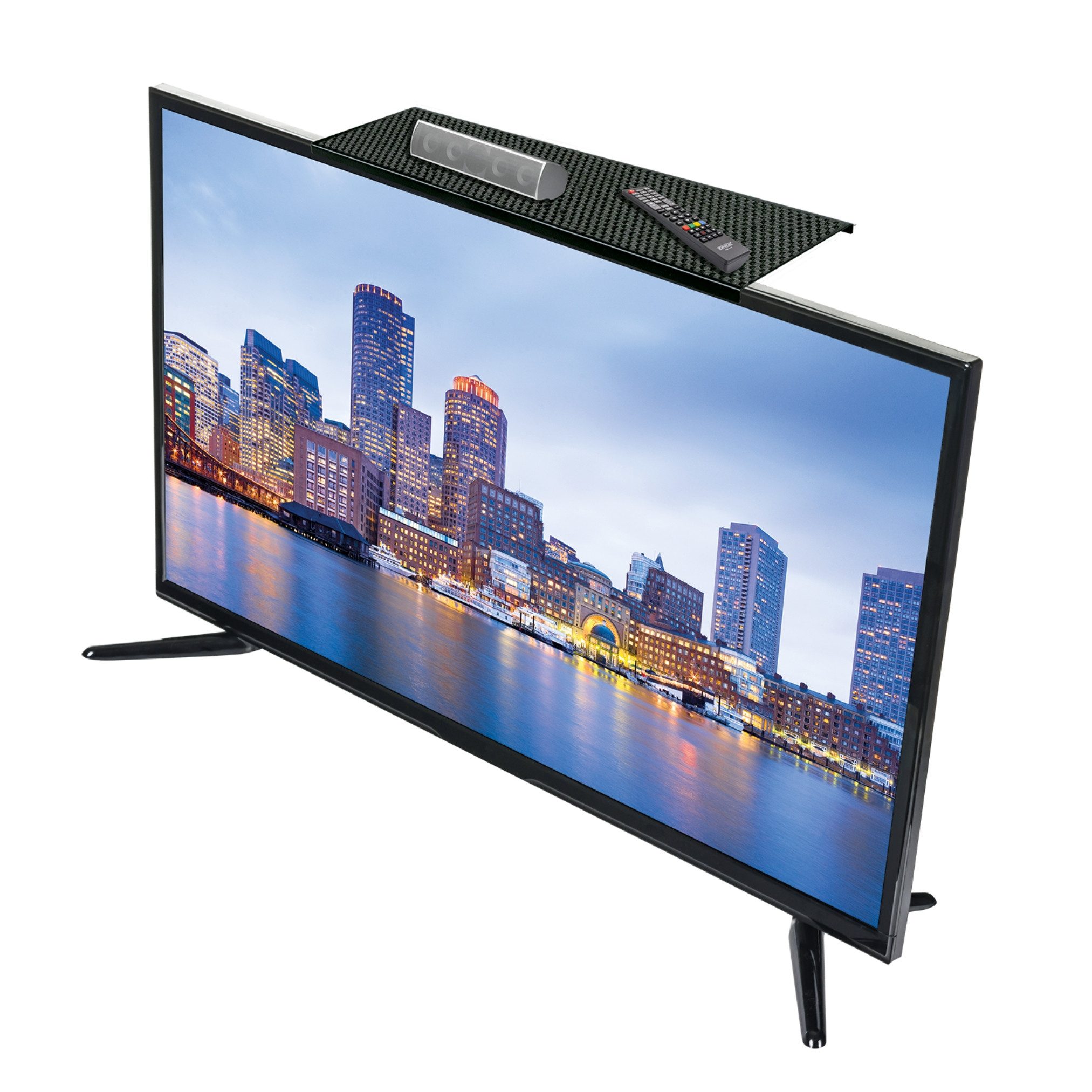Schwaiger TV-Aufsatz 661804, (12", 1-St., belastbar bis 6,5 kg), inklusive rutschfester Matte