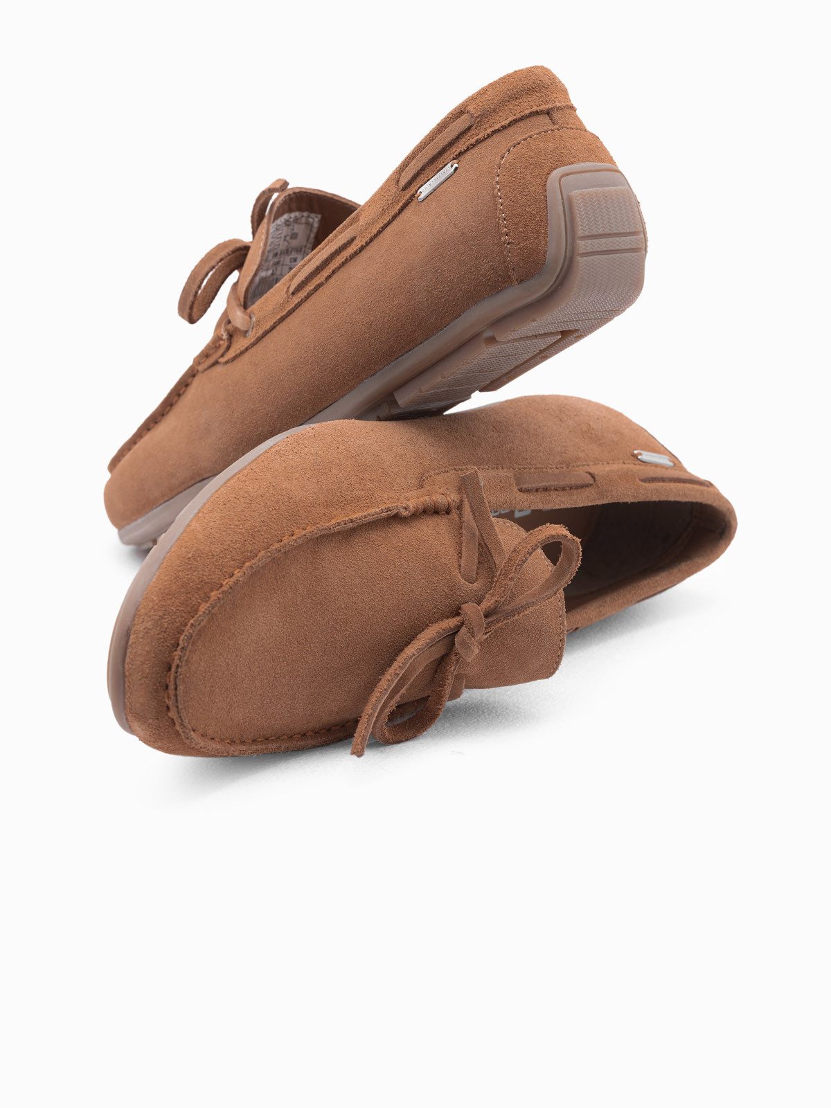 OMBRE Men's Leather Moccasin Shoes with Driver Sole Moccasin