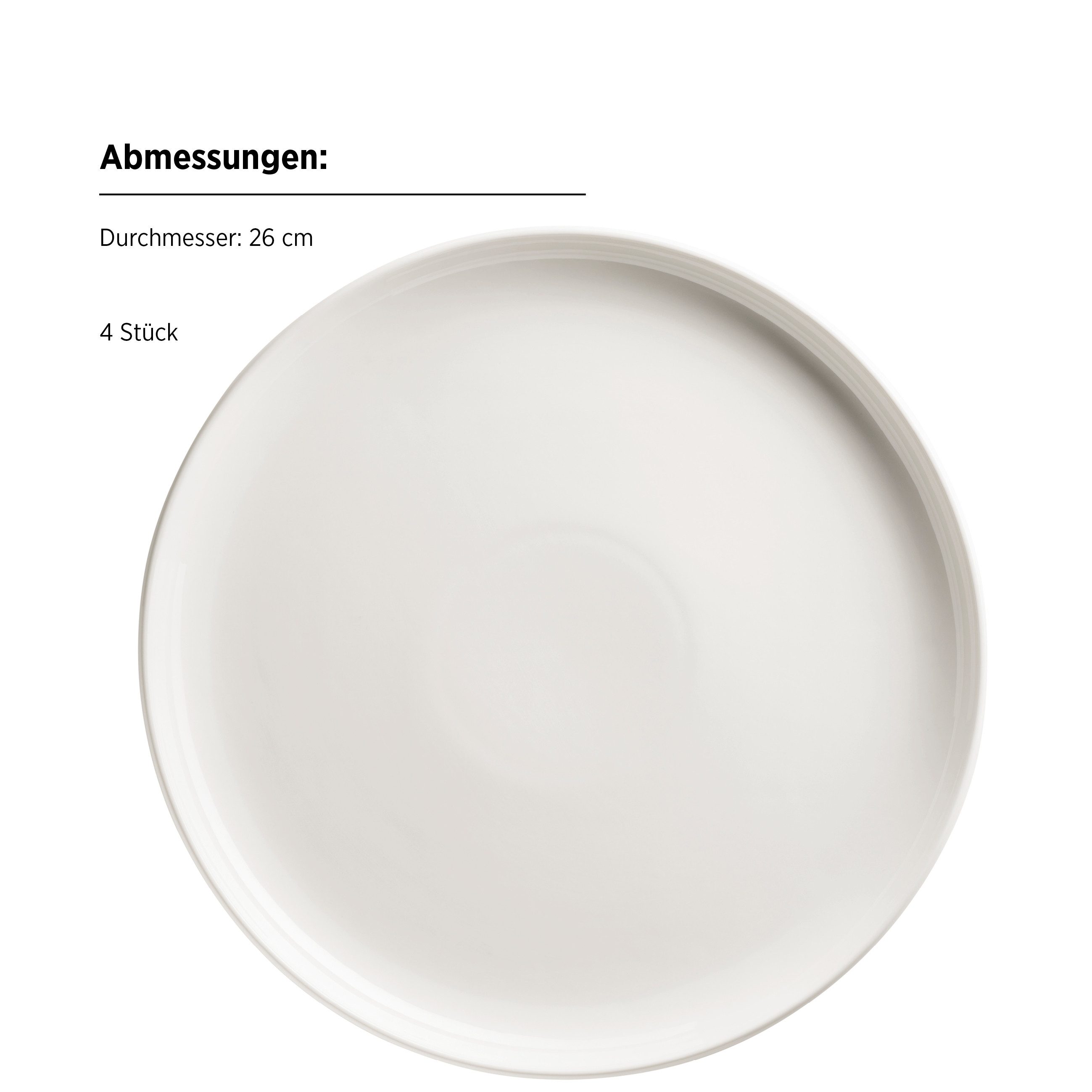 MÄSER Teller-Set Taya (12-tlg), 4 Personen, Porzellan