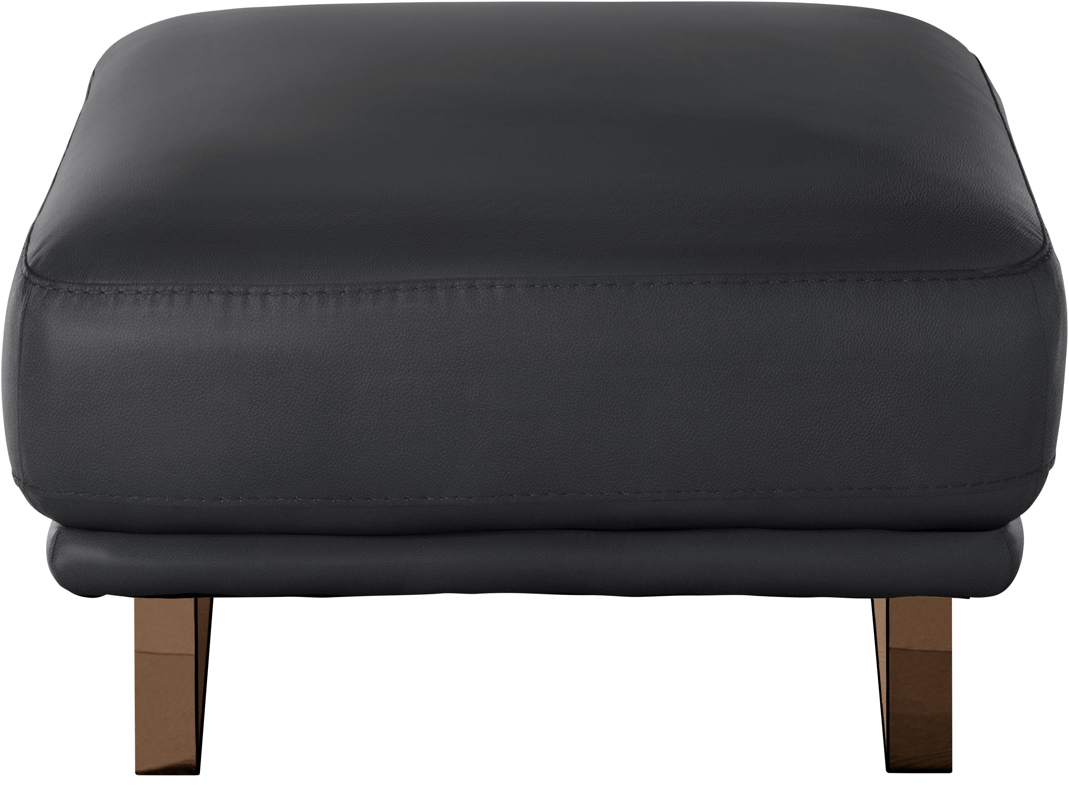 W.SCHILLIG Hocker montanaa, mit Metallkufen in Bronze pulverbeschichtet, Breite 71 cm