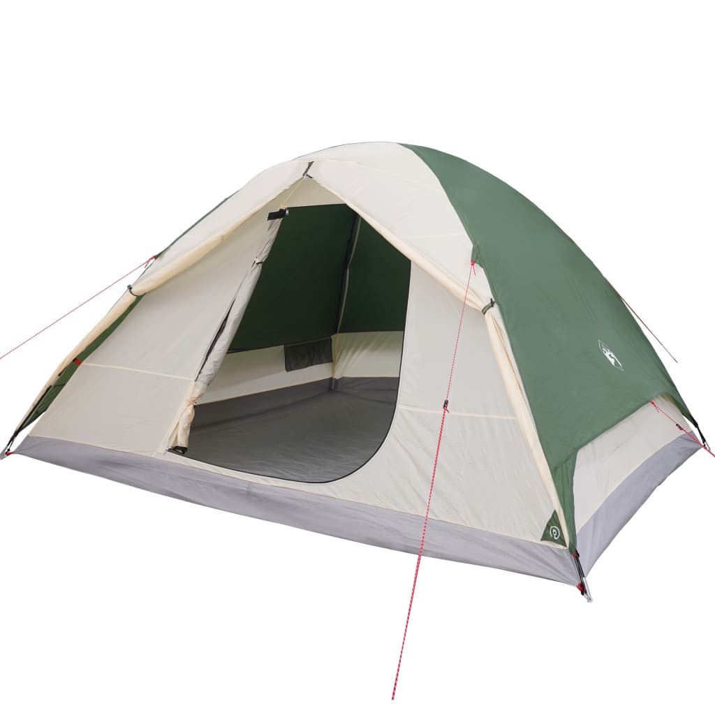vidaXL Kuppelzelt 6-Personen Zelt Campingzelt Familienzelt Freizeitzelt 6 Personen Grün