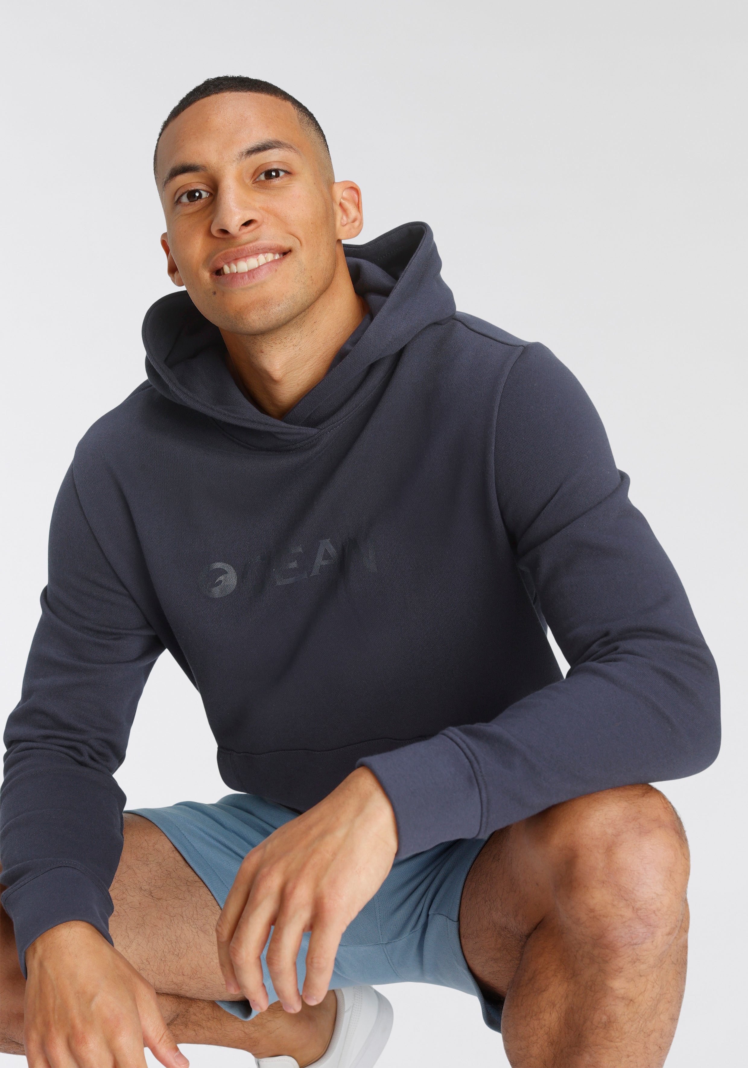 Kapuzensweatshirt Sportswear reiner marine Hoody Baumwolle aus Ocean Essentials