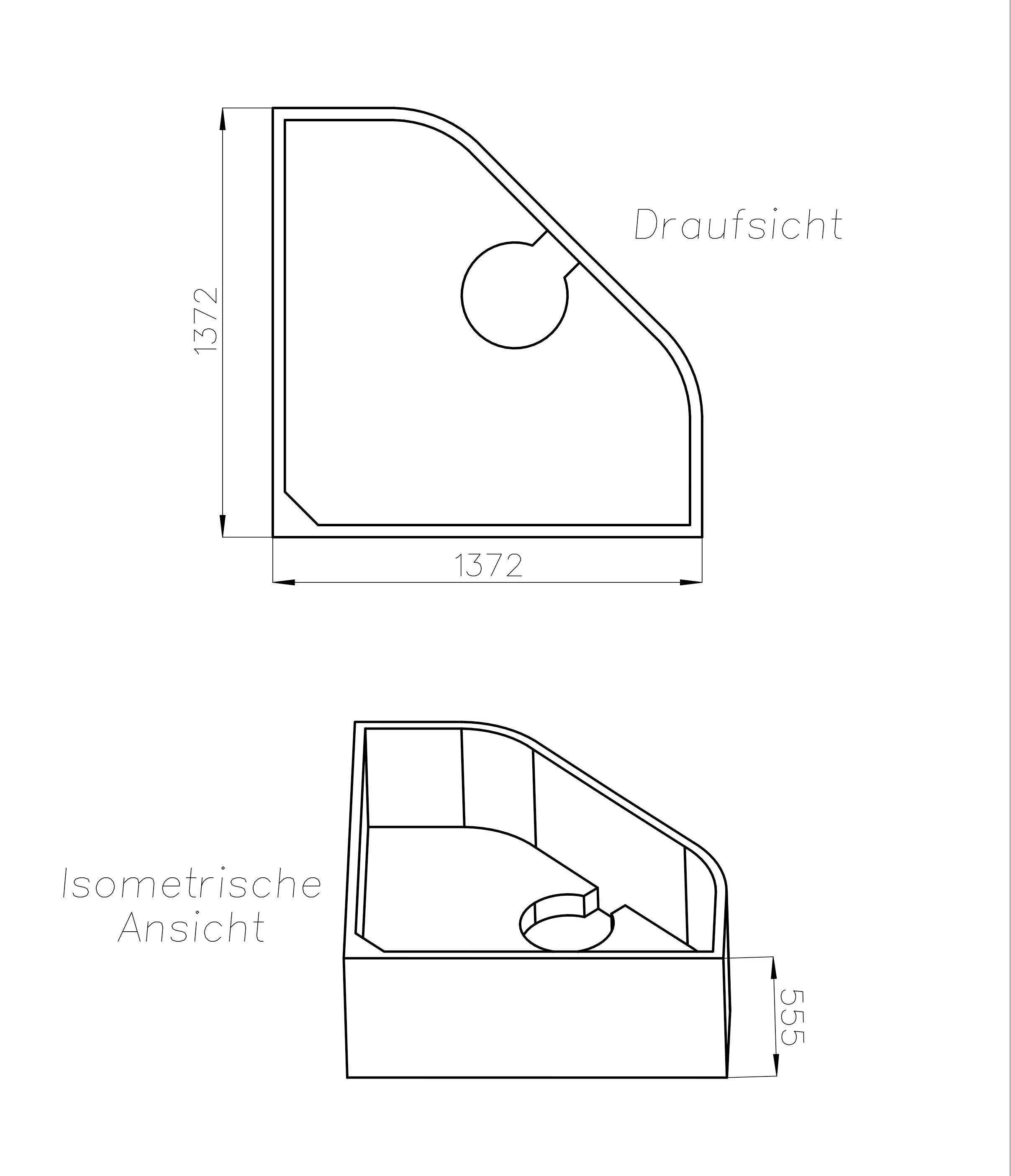 OTTOFOND Eckwanne Lucia, (3-tlg), mit Wannenträger und Ablaufgarnitur