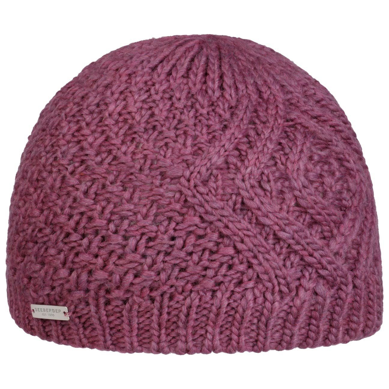 Seeberger Beanie (1-St) Strickmütze mit Futter flieder